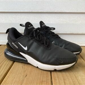 Nike Air Max 270 Golf Shoes in Black White - Mens Size 8 Womens Size 9.5